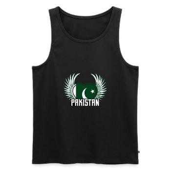 Pakistan - Männer Premium Bio Tank Top - Schwarz - Vorne - Michal (187cm)