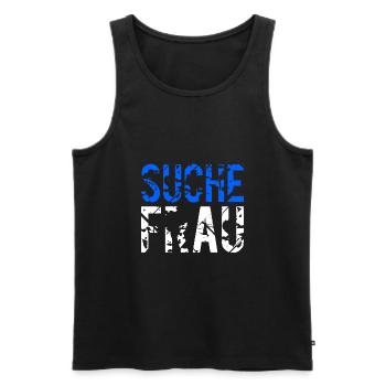 Ich such ne Frau - Männer Premium Bio Tank Top - Schwarz - Vorne - Michal (187cm)