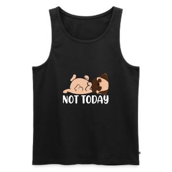 Not today - Men's Premium Organic Tank Top - black - Front - Michal (187cm)