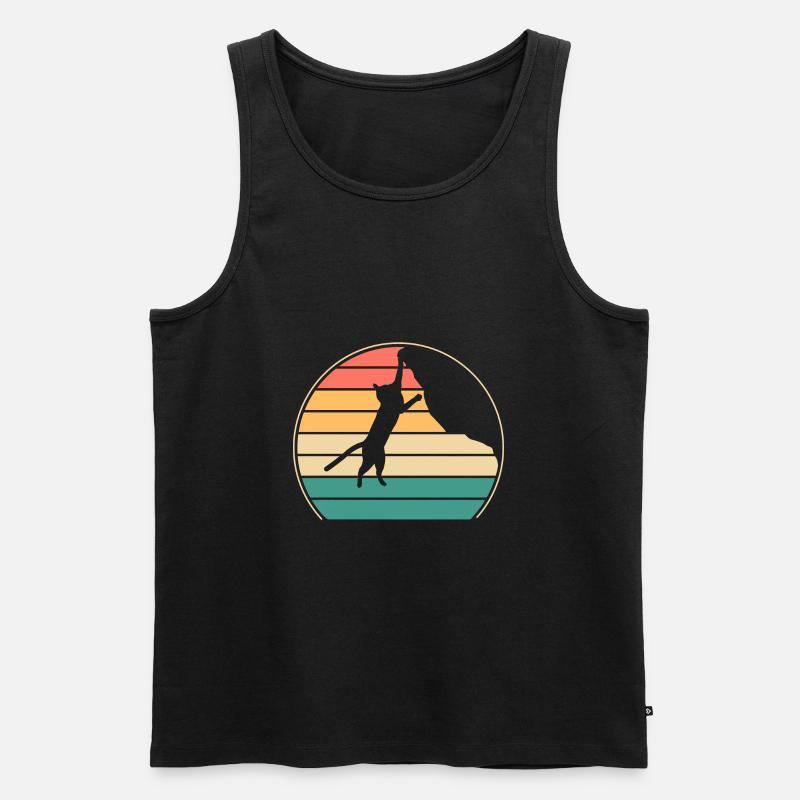 Boulder Katze Felskletterer Klettern Bergsteigen - Männer Premium Bio Tank Top - Schwarz