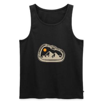 mountain snap hook Design for a Nature and - Men's Premium Organic Tank Top - black - Front - Michal (187cm)