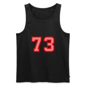 Cool Retro Retrostyle Numéro de maillot numéro de dos - Débardeur bio Premium Homme - noir - Devant - Michal (187cm)