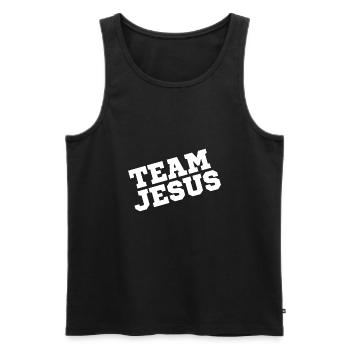 Équipe Jésus Cadeau Chrétiens - Débardeur bio Premium Homme - noir - Devant - Michal (187cm)