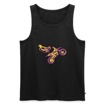 Freestyler - Men's Premium Organic Tank Top - black - Front - Michal (187cm)