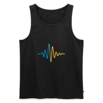 Heartbeat Pulse Frequency Display - Men's Premium Organic Tank Top - black - Front - AI Model Male 178 light (178cm)