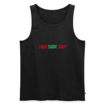 SIIIR SIIIR SIIIR - Débardeur bio Premium Homme - noir - Devant - AI Model Male 178 light (178cm)