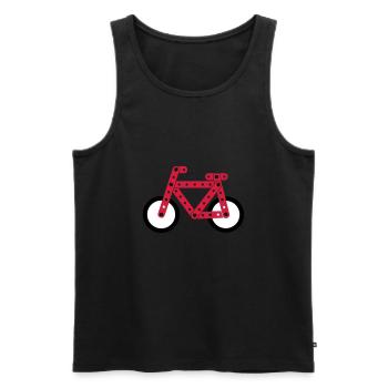 bicycle model - Männer Premium Bio Tank Top - Schwarz - Vorne - AI Model Male 178 light (178cm)