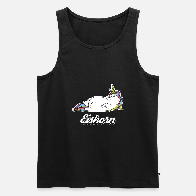 Eishorn - Männer Premium Bio Tank Top - Schwarz