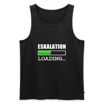Eskalation loading - Männer Premium Bio Tank Top - Schwarz - Vorne - Michal (187cm)