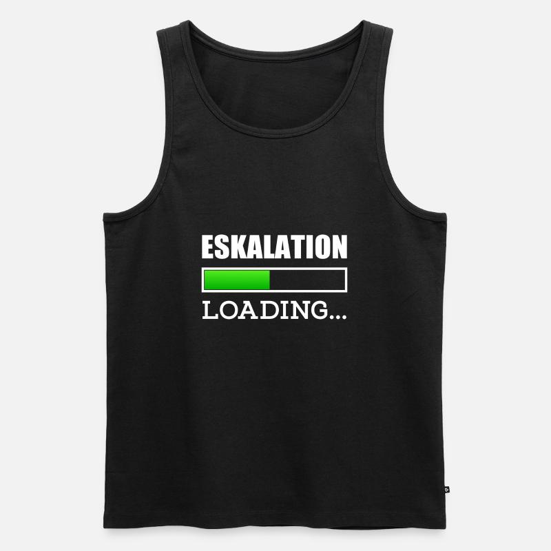 Eskalation loading - Männer Premium Bio Tank Top - Schwarz