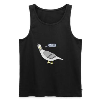 City pigeons GURU - Men's Premium Organic Tank Top - black - Front - AI Model Male 178 light (178cm)