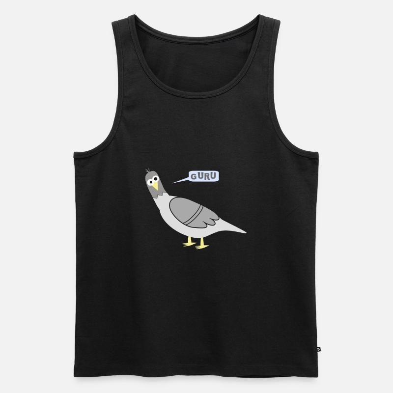 Stadttauben GURU - Männer Premium Bio Tank Top - Schwarz