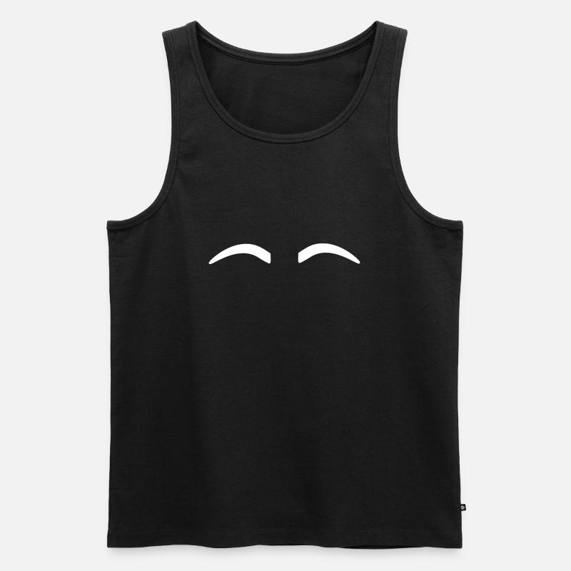 Eyebrows white smooth - Men's Premium Organic Tank Top - black