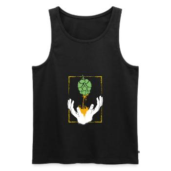 Craft Beer Hops Hobby Brewer Brewmaster Religion - Men's Premium Organic Tank Top - black - Front - Michal (187cm)