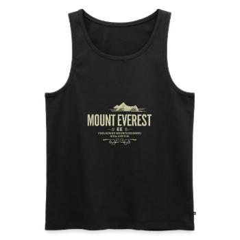Mount Everest T-Shirt - Men's Premium Organic Tank Top - black - Front - AI Model Male 178 light (178cm)