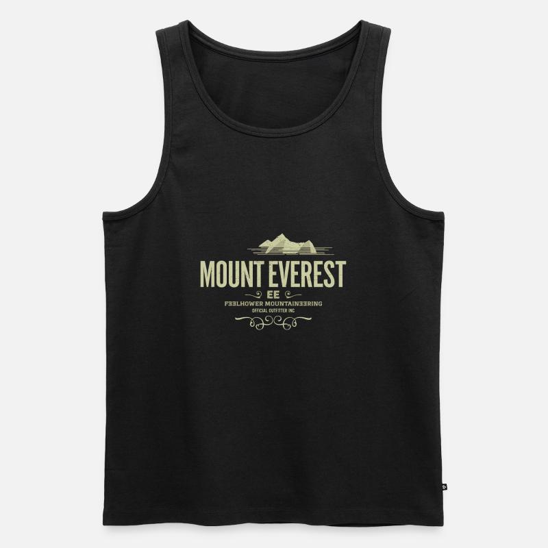 Mount Everest T-Shirt - Männer Premium Bio Tank Top - Schwarz