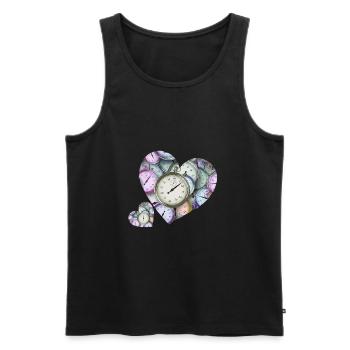 Hearts of watches - Men's Premium Organic Tank Top - black - Front - Michal (187cm)