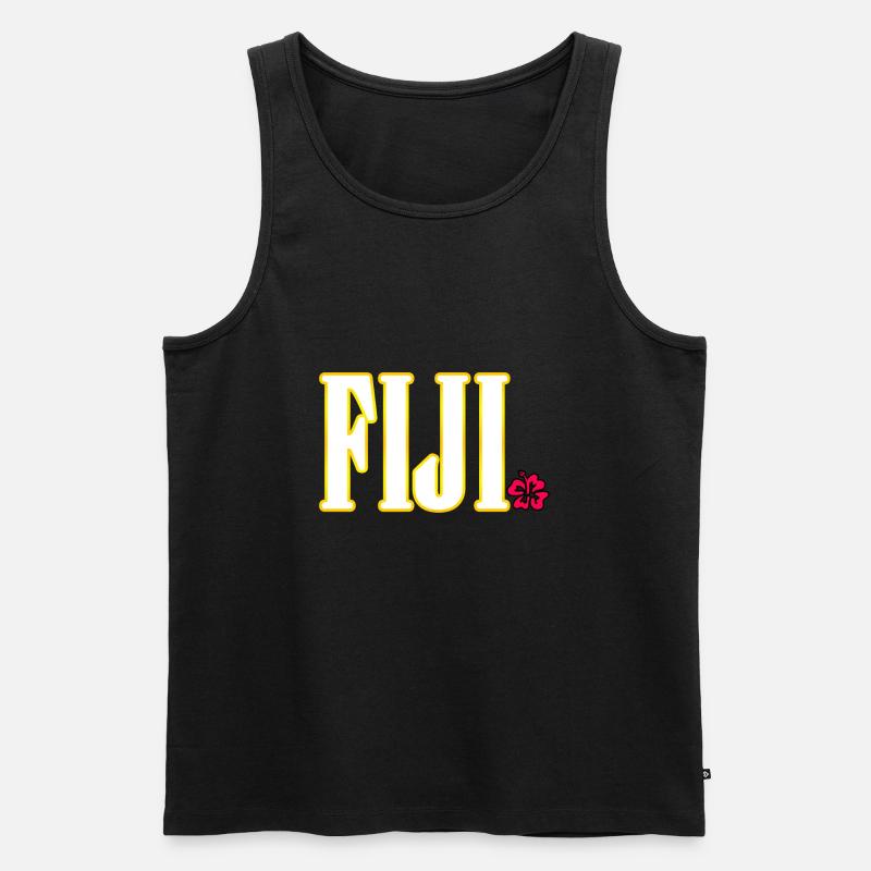 Fidschi - Männer Premium Bio Tank Top - Schwarz