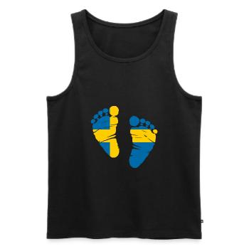Sweden Stockholm Gift Home - Men's Premium Organic Tank Top - black - Front - AI Model Male 178 light (178cm)