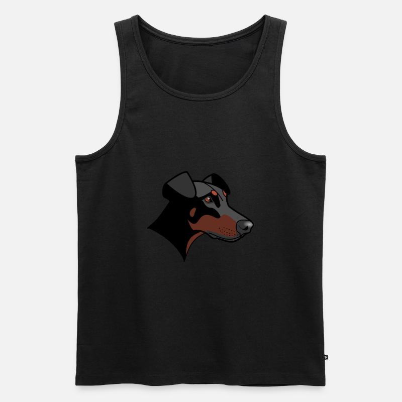 Dobermann - Nessie - Männer Premium Bio Tank Top - Schwarz