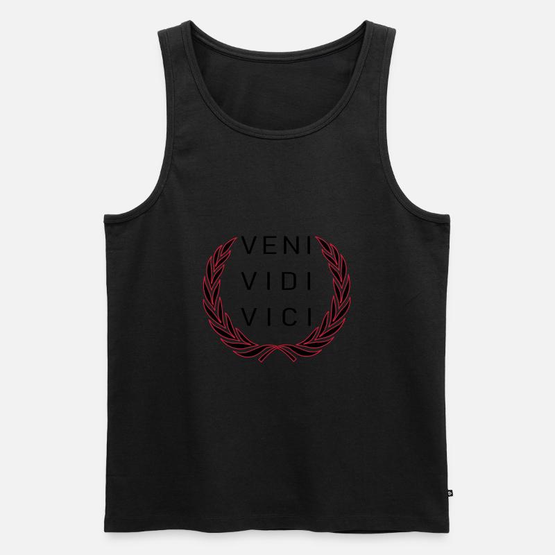 Veni Vidi Vici - Männer Premium Bio Tank Top - Schwarz