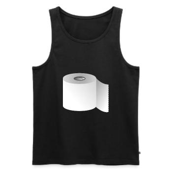Papier toilette - Débardeur bio Premium Homme - noir - Devant - Michal (187cm)