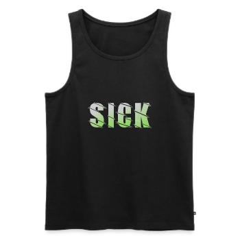 Sick design - Men's Premium Organic Tank Top - black - Front - AI Model Male 178 light (178cm)
