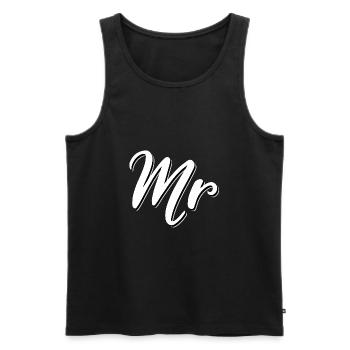 Mr and Mrs, Mister and Misses Gift Idea Couples - Men's Premium Organic Tank Top - black - Front - Michal (187cm)