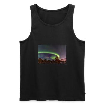 Norwegen 2019 Polarlicht - Männer Premium Bio Tank Top - Schwarz - Vorne - AI Model Male 178 light (178cm)