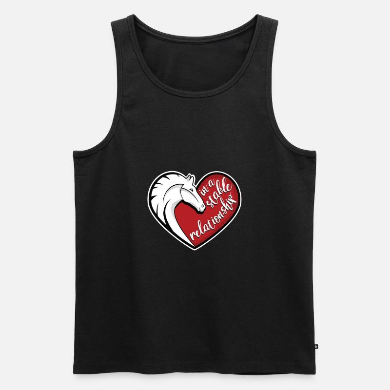In a stable relationship - Men's Premium Organic Tank Top - black