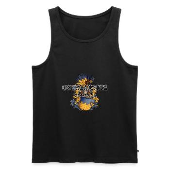 Oberlausitz schwarz - Männer Premium Bio Tank Top - Schwarz - Vorne - AI Model Male 178 light (178cm)