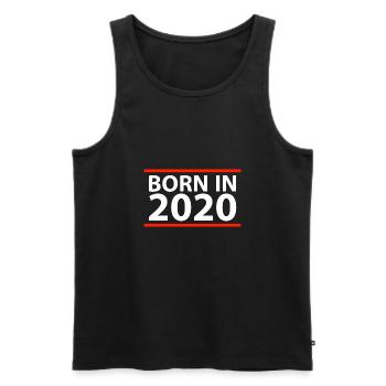 Born en 2020 - Débardeur bio Premium Homme - noir - Devant - Michal (187cm)