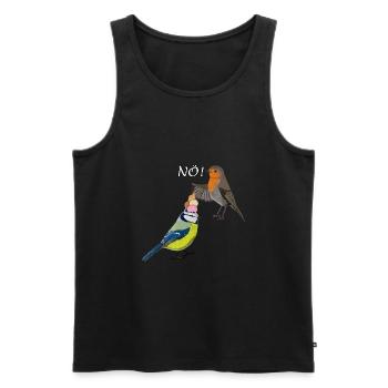 Rotkehlchen Blaumeise Eis Kopf NÖ Lustige Vögel - Männer Premium Bio Tank Top - Schwarz - Vorne - Michal (187cm)