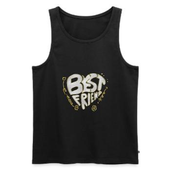 Best friends - Men's Premium Organic Tank Top - black - Front - Michal (187cm)