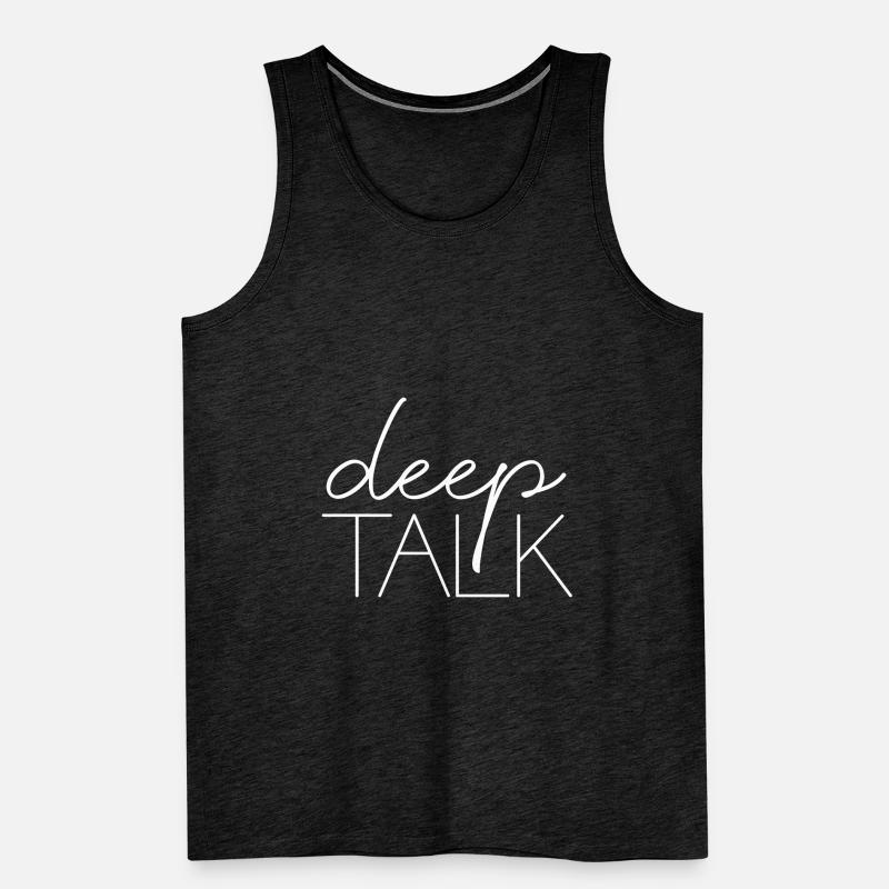 deep talk smalltalk sort écriture conversation Débardeur bio Premium Homme