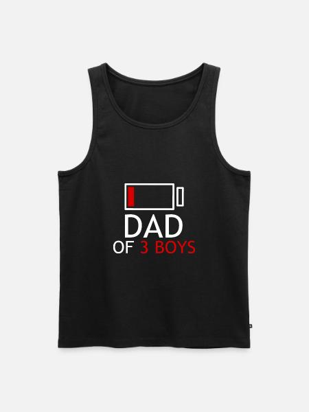 dad of 3 boys - Men's Premium Organic Tank Top - black