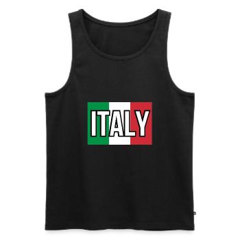 Italy / Italy / Italy football / Italy Holidays - Men's Premium Organic Tank Top - black - Front - Michal (187cm)