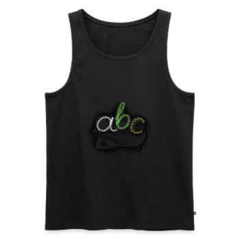 ABC-Igel übermalt Naht - Männer Premium Bio Tank Top - Schwarz - Vorne - AI Model Male 178 light (178cm)