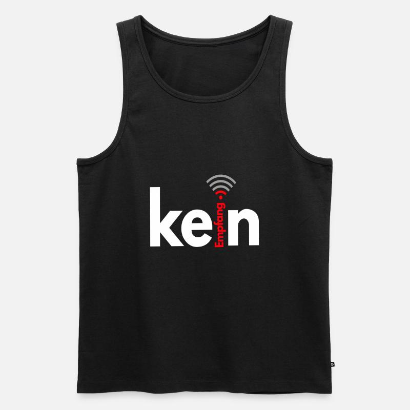 kein Empfang - Männer Premium Bio Tank Top - Schwarz
