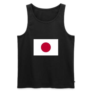 Japon drapeau - Débardeur bio Premium Homme - noir - Devant - AI Model Male 178 light (178cm)