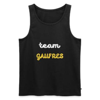 Team Gaufres - Débardeur bio Premium Homme - noir - Devant - Michal (187cm)