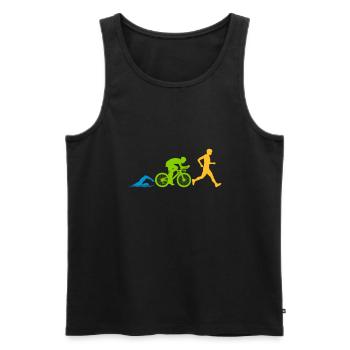 Sport Triathlon Competition - Men's Premium Organic Tank Top - black - Front - Michal (187cm)