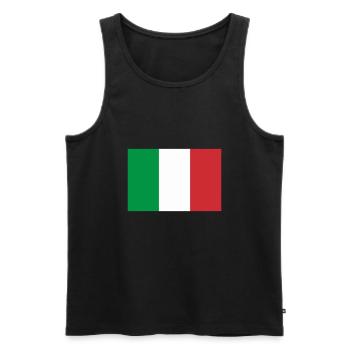 Drapeau Italie / Italian flag - Débardeur bio Premium Homme - noir - Devant - Michal (187cm)