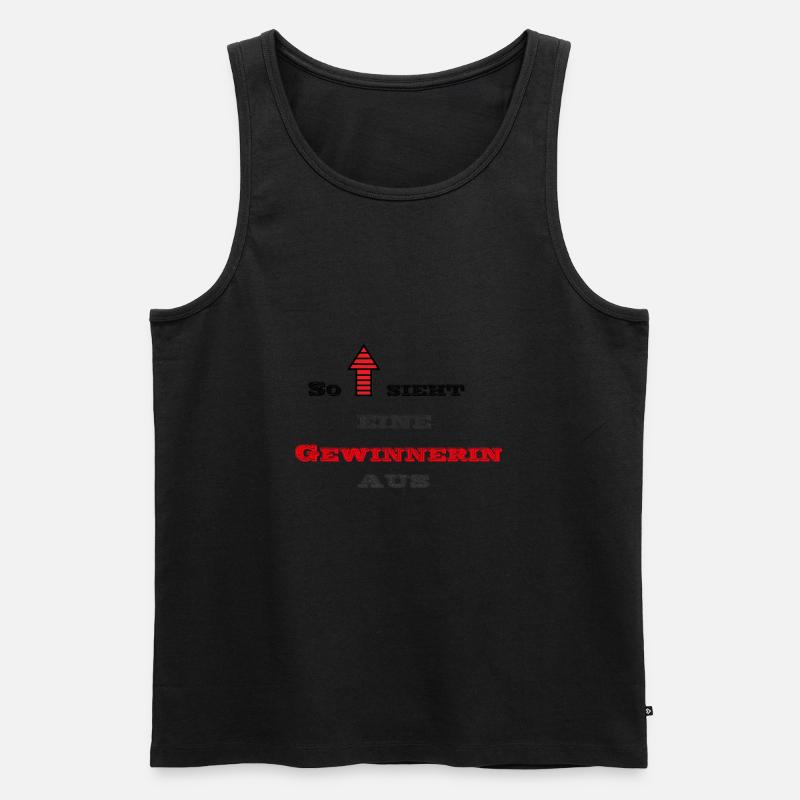 Gewinnerin - Männer Premium Bio Tank Top - Schwarz
