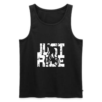 Vintage Just Ride Awesome Cycling T-Shirt Cadeau - Débardeur bio Premium Homme - noir - Devant - Michal (187cm)