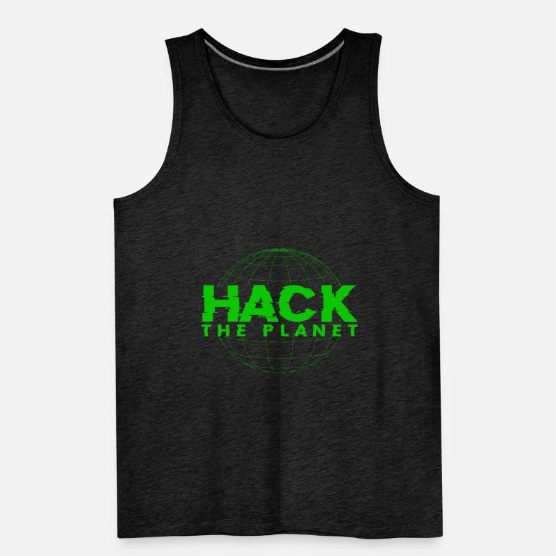 Hack the planet - For Computer Science & Computer Hackers Men's Premium Organic Tank Top