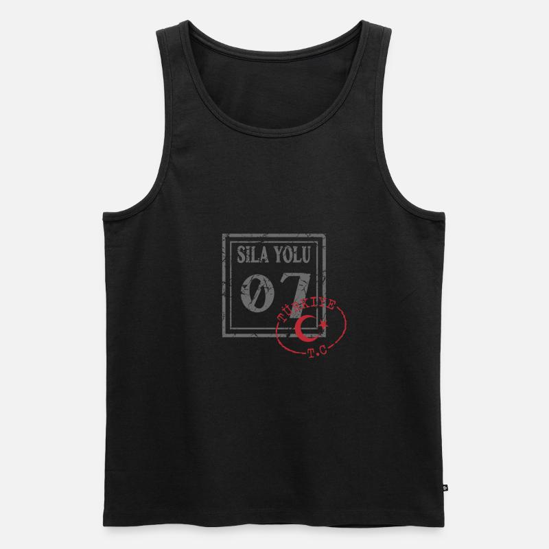 Antalya - Männer Premium Bio Tank Top - Schwarz