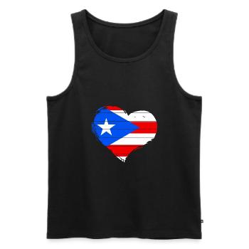 Puerto Rico - Men's Premium Organic Tank Top - black - Front - Michal (187cm)