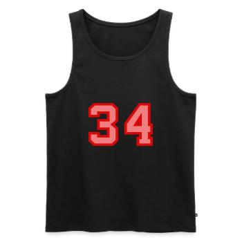 Coole Retro Retrostyle Jersey Nummer Rückennummer - Männer Premium Bio Tank Top - Schwarz - Vorne - Michal (187cm)