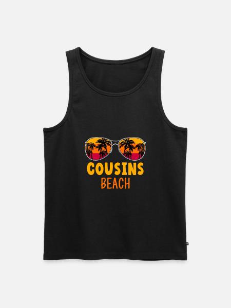 Cousins Beach - Men's Premium Organic Tank Top - black